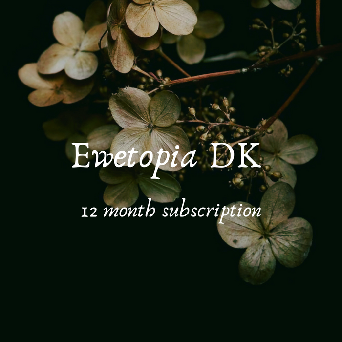 Ewetopia DK- 12 Month subscription, Gothic color of the Month 2025