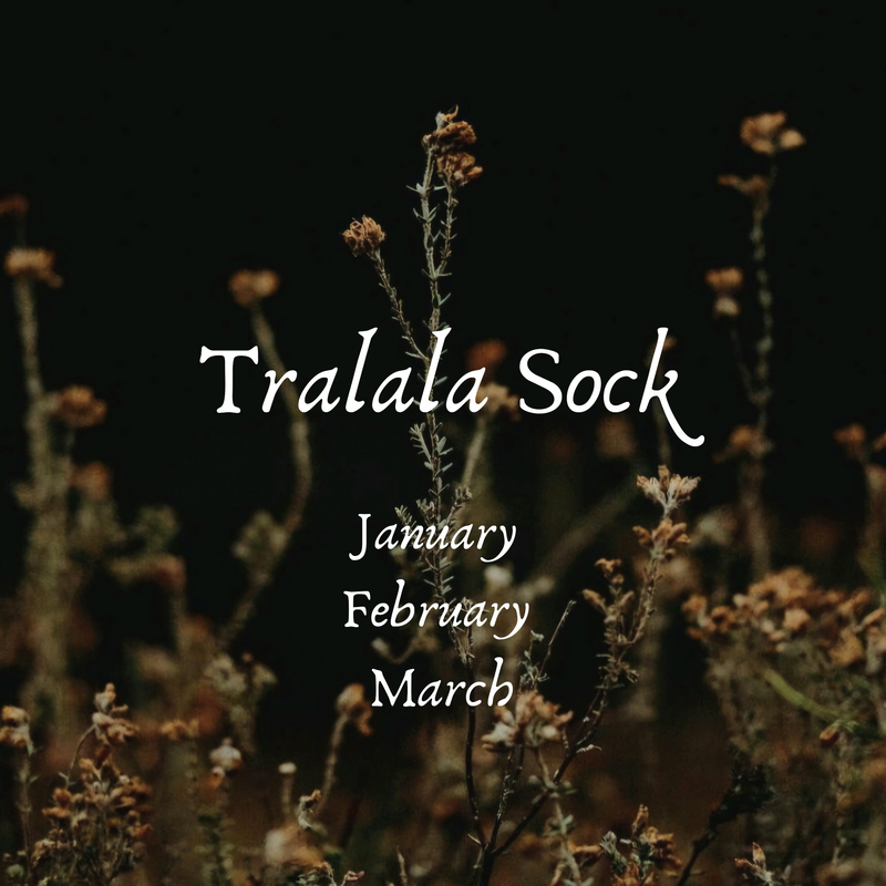 Tralala Sock- Jan/Feb/Mar Gothic color of the Month 2025