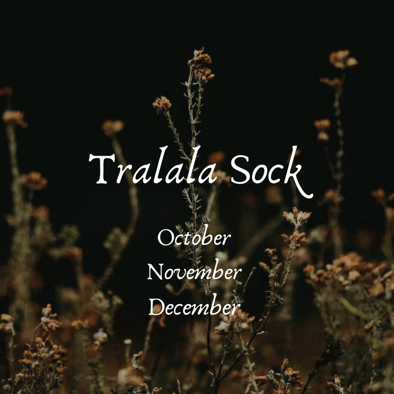 Tralala Sock- Oct/Nov/Dec Gothic color of the Month 2025