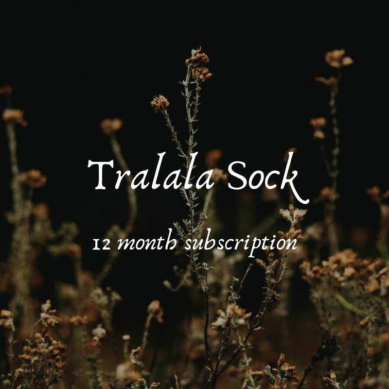 Tralala Sock- 12 Month subscription, Gothic color of the Month 2025